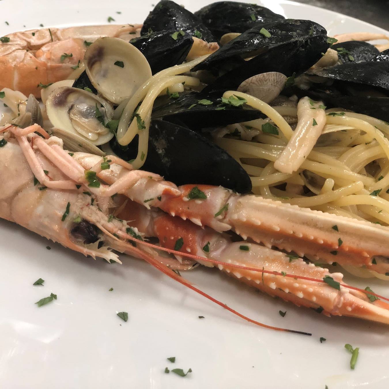 Spaghetti allo scoglio da Sebastiano Cekorja per il Ristorante Vanity